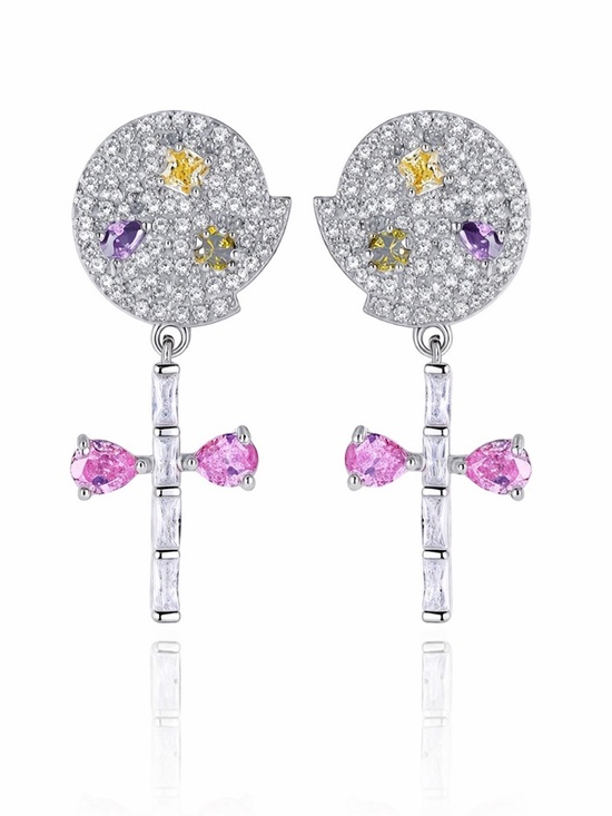 Jewelry - Swarovski Crystals Christa Lollipop Earrings